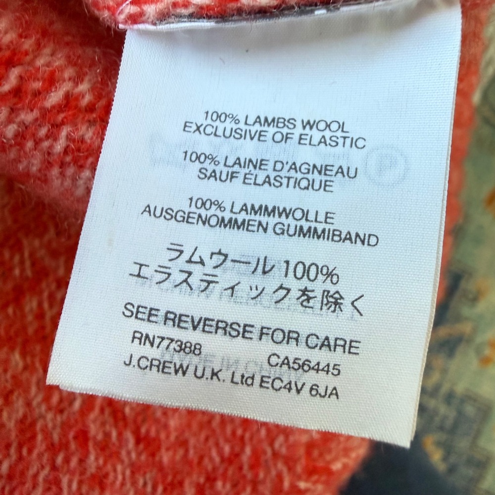 J.Crew Textured Lambswool Crew Neck Sweater Women's M Coral - Picture 9 of 9